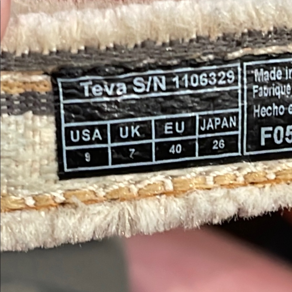 Teva Tan Original Universal Birch Sandals Adjustable Straps size 9 - Picture 8 of 10